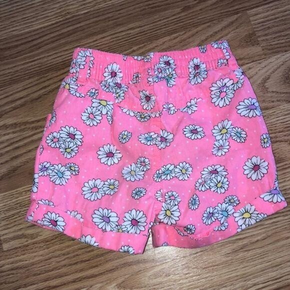 Girls Pink Daisy Print Shorts 3T By Garanimals - Picture 5 of 6